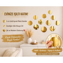 Duvar Dekorasyon Ürünü 43 Adet Aynalı Pleksi Gold