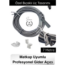 Svein #kanalaçıcı 7 Metre Spiral Kanal Açma Susta Matkap Uyumlu Bıçaklı Pimaş Gider Açıcı Boru Temizleme Aparatı Klozet Lavabo Profesyonel Tıkanık Boru Tamir Pratik Derin Temizlik Esnek Çelik Hortum