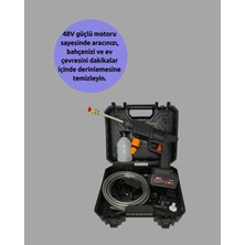 Kesgin Market® Tek Bataryalı 48V Şarjlı Basınçlı Yıkama Makinesi Teknokesgin