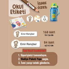 Yunus Copy Okul Etiketi Kalem Defter Etiketi Uzay Temalı Özel Isim Yazılabilen Etiket - 252ADET