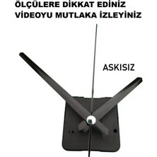 Cnr Shop Saat Mekanizması 22 mm Şaft Boyu Duvar Saat Mekanizma Sessiz Çalışır Akrep-Yelkovan-Saniye-(Askısız)