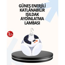 Kesgin Market® Katlanabilir 5 Kanatlı Solar LED Bahçe ve Kamp Lambası Teknokesgin