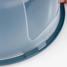 Enyaza Home Geçmeli Kilitli, Kapaklı ve Saplı Yaş Pasta, Kek Taşıyıcı, Mutfak Saklama Için Yuvarlak Fanus, Bpa Içermeyen Kek Fanusu, Börek, Çörek Saklama Kabı, Cupcake, Turta Taşıma Kutusu (Lacivert)