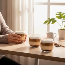 Enyaza Home 2 Adet Bal Kabağı Desenli Bardak Tatlı Meşrubat Sunum Bardağı 400 ml