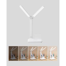 TeknoKesgin Kesgin Market® Kalemlik ve Telefon Standlı Masa Lambası – Kısılabilir LED Işık, Göz Dostu