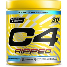 Cellucor C4 Ripped Pre Workout Powder Icy Blue Raspberry 30 Servings