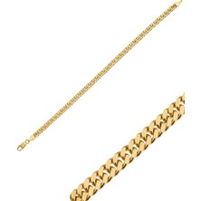 Zümrüt Sarraf 14 Ayar Altın Gurmet Zincir Bileklik 4 mm