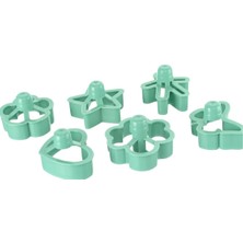 Enyaza Home Genel Kurabiye Kalıbı Hamur Şekillendirme Seti - 6 Parça, Çerez Kesici, Kek ve Kurabiye Kesme Araçları