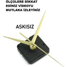 Cnr Shop Saat Mekanizması 22 mm Şaft Boyu Sessiz Çalışır, Akar Saat Motoru Akrep-Yelkovan-Saniye-(Askısız)