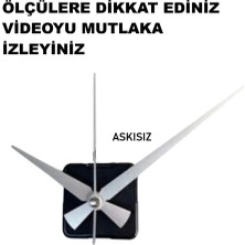 Cnr Shop Duvar Saati Mekanizması, 22 mm Şaft, Saat Mekanizma, Sessiz Çalışır Akrep-Yelkovan-Saniye-(Askısız)