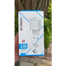 Syrox Mıcro Hızlı Şarj Set 18W 3.0A Şarj Takımı Kablo + Başlık