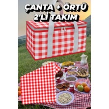 Özbience Pratik Piknik Takım Seti, Termal Termos ve Ekoseli Örtü ile Konfor