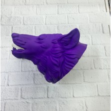 Kesgin Market® Mor Kurt Figürü Duvar Aksesuarı Teknokesgin