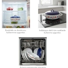 Enyaza Home Serenk 26 cm Emaye Bombeli Sığ Tencere