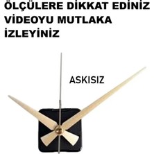 Cnr Shop Duvar Saati Mekanizması, 18 mm Şaft, Saat Mekanizma, Sessiz Çalışır Akrep-Yelkovan-Saniye-(Askısız)