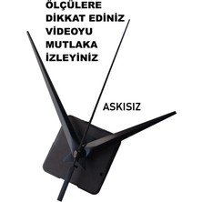 Cnr Shop Saat Mekanizması 18 mm Şaft Boyu Saat Makinesi Sessiz Çalışır Akrep-Yelkovan-Saniye-(Askısız)
