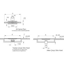 Enyaza Home V- Clear-Cut 5701679 Duş Kanalı, Çıkışlı, 80 Cm, Mat Krom