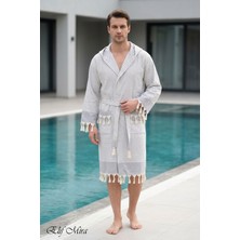 Elif Mira Kapşonlu Unisex Peştemal Plaj Deniz Banyo Bornozu Beachside