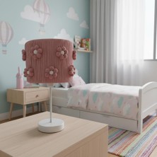 Elizim Home Lighting Makrome Pudra Papatyalı Abajur