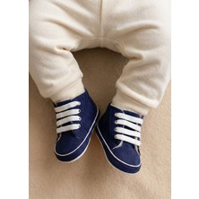 Numix Baby Kids Organik Pamuk Astarlı, Bebek Ilk Adım Ayakkabısı, Bağacıklı ,içi Kürklü, Kaymaz Taban, Patik-Pand