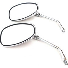 GMS Motosiklet Aynası Takım 10 mm Nikel Oval