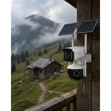 Güneş Enerjili Bahçe Kamerası 4g Sım Kartlı 9mp Akıllı Güvenlik Kamerası 2 Yıl Garantili