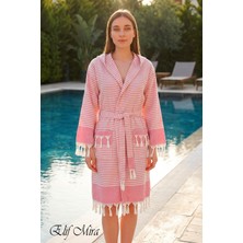 Elif Mira Kapşonlu Unisex Peştemal Plaj Deniz Banyo Bornozu Beachside