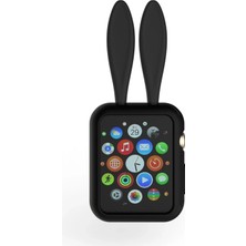 Pileli Store Ally Apple Watch 1-2-3-4 42MM Tavşan Figürü Silikon Kılıf
