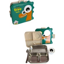 Astral Dino Ithal Çelik Lunch Box – LX-7116 (17 x 17 x 9 Cm)