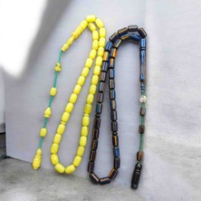 İnan Tesbih Salih Usta Yapımı Sıkma Kehribar ve Usta Yapımı Kafur Ağacı Kapsül Kesim Tesbih