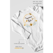 Morivo Kids Teyzesinin Balı Uzun Kollu Çıtçıtlı Bebek Body