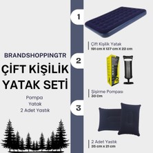 Özbience Kamp Seti: Çift Kişilik Şişme Yatak, 2 Yastık ve Pompa ile Rahat Uyku