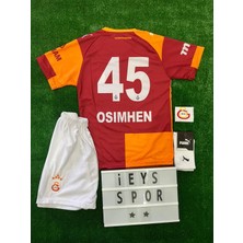 Osimhen 45 Numara 4'lü Set Galatâ.sarây'' Yeni Sezon Sarı Kırmızı Çocuk Forma Şort Çorap Bileklik Takımı