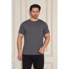 Erkek Jeuss Oysho Kumaş Sıfır Yaka Füme Tshirt