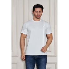 Erkek Jeuss Oysho Kumaş Sıfır Yaka Beyaz Tshirt