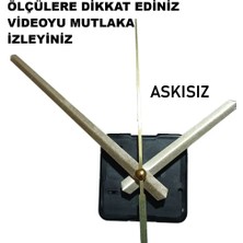 Cnr Shop Saat Mekanizması 14 mm Şaft Boyu Duvar Saat Mekanizma Sessiz Çalışır Akrep-Yelkovan-Saniye-(Askısız)