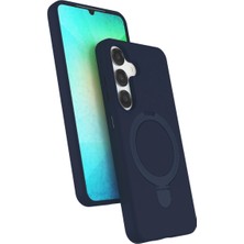 Eco Port Samsung Galaxy S25 Regal Magsafe Standlı Kapak - Lacivert