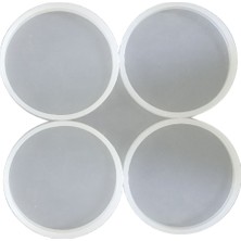 Tahtakale Toptancı Silikon Epoksi Yuvarlak Bardak Altlığı Kalıbı 12 cm 4 Lü
