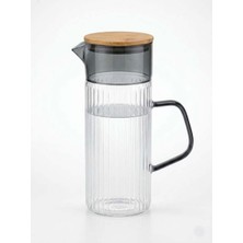 altabi Premium Borosilikat Cam Sürahi - Renkli Tasarım KULP1500 ml Kapasite