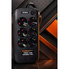 Art&Gift Zuma Termal Akım Korumalı 6 Soket 3 Metre Priz Açma Kapama Tuşlu Çocuk Korumalı Siyah