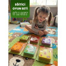 Cavint Store Kare Renkli Çocuk Puzzle 6 Farklı Set Okul Öncesi Eğitici Set Gurubu