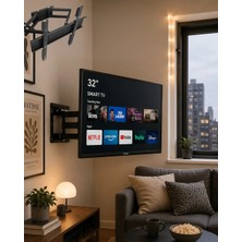 M Merc Giyim Hareketli Tv Duvar Askısı 32 55 Inç Döner Eğimli Televizyon Aparatı