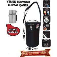 Özbience Pratik ve Şık Yemek Termosu Taşıma Çantası, 20X15 Cm, Dayanıklı ve Hafif