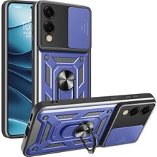 Sylar Samsung Galaxy S25 Edge Pars Lens Yüzüklü Silikon - Lacivert