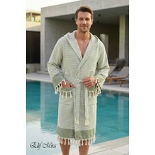 Elif Mira Kapşonlu Unisex Peştemal Plaj Deniz Banyo Bornozu Beachside