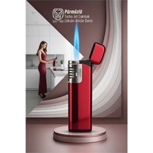 Pileli Store Pürmüzlü Torch Çakmak: Rüzgara Dirençli Turbo Jet Alev & Lüks Tasarım Mutfak Çakmağı