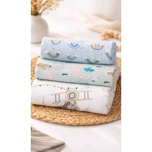 Childmechild Çok Amaçlı Müslin Örtü&battaniye 3 Lü Set %100 Pamuk 80X90 cm