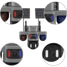 MidasTech Güneş Enerjili Arıcı Kamerası 4g Sım Kartlı 9mp 3 Lens Yayla Güvenlik Kamerası 2 Yıl Garant