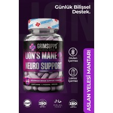 Grimsupps Lion’s Mane Neuro Support – L-Theanine & Piperine 60 Tablet