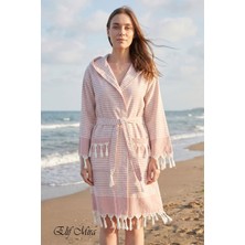 Elif Mira Kapşonlu Unisex Peştemal Plaj Deniz Banyo Bornozu Beachside